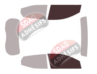 Gabarit vitrage - kit vitres avant - Chevrolet Bolt (2) EUV 5 portes (depuis 2022)
