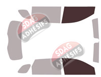 Gabarit vitrage - kit vitres avant - Chevrolet Captiva (2) 5 portes (depuis 2021)