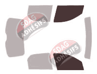 Gabarit vitrage - kit vitres avant - Chevrolet Celta (1) Phase 1 5 portes (1999 - 2006)