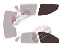 Gabarit vitrage - kit vitres avant - Chevrolet Corsa Berline 4 portes (1993 - 2017)
