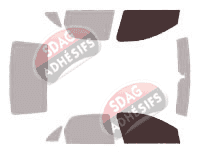 Gabarit vitrage - kit vitres avant - Chevrolet Corsa Berline 4 portes (2003 - 2009)
