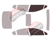 Gabarit vitrage - kit vitres avant - Chevrolet Cruze (2) Berline 4 portes (2016 - 2020)
