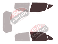 Gabarit vitrage - kit vitres avant - Chevrolet Matiz 5 portes (2005 - 2010)