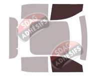 Gabarit vitrage - kit vitres avant - Chevrolet Silverado (4) Double Cabine EV Pick-up 4 portes (depuis 2023)