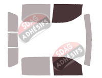 Gabarit vitrage - kit vitres avant - Gmc Sierra (4) Crew Cab Pick-up 4 portes (2013 - 2018)