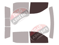 Gabarit vitrage - kit vitres avant - Chevrolet Silverado (4) Crew Cab Pick-up 4 portes (depuis 2018)