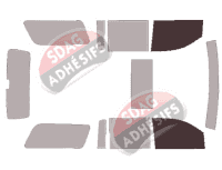 Gabarit vitrage - kit vitres avant - Chevrolet Suburban (12) 5 portes (2014 - 2020)