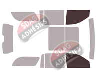 Gabarit vitrage - kit vitres avant - Cadillac Escalade (5) ESV 5 portes (depuis 2020)