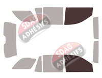 Gabarit vitrage - kit vitres avant - Cadillac Escalade (5) 5 portes (depuis 2020) Gabarit vitrage - kit vitres avant - Cadillac Escalade (5) 5 portes (depuis 2020)