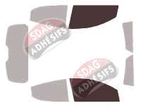 Gabarit vitrage - kit vitres avant - Chrysler Ypsilon 5 portes (2011 - 2024)