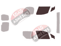 Gabarit vitrage - kit vitres avant - Peugeot Partner (2) Utilitaire 5 portes (2008 - 2018) Gabarit vitrage - kit vitres avant - Peugeot Partner (2) Utilitaire 5 portes (2008 - 2018)