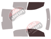 Gabarit vitrage - kit vitres avant - Citroën C-Elysée (2) Berline 4 portes (2012 - 2018)