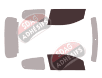 Gabarit vitrage - kit vitres avant - Peugeot 108 5 portes (2014 - 2021)