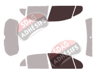 Gabarit vitrage - kit vitres avant - Citroën C3 (2) 5 portes (2009 - 2016) Gabarit vitrage - kit vitres avant - Citroën C3 (2) 5 portes (2009 - 2016)