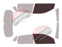 Gabarit vitrage - kit vitres avant - Peugeot 4008 5 portes (2012 - 2017)
