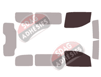 Gabarit vitrage - kit vitres avant - Citroën Space-Tourer /  Jumpy (3) Standard 5 - 6 portes (depuis 2016)