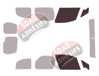 Gabarit vitrage - kit vitres avant - Peugeot Partner (2) 5 portes (2008 - 2018) Gabarit vitrage - kit vitres avant - Peugeot Partner (2) 5 portes (2008 - 2018)