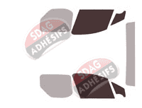 Gabarit vitrage - kit vitres avant - Citroën Berlingo (2) Utilitaire 3/4 portes (2008 - 2018)