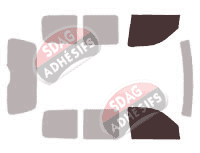 Gabarit vitrage - kit vitres avant - Citroën Berlingo (1) 3 portes (1996 - 2008)
