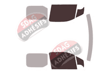 Gabarit vitrage - kit vitres avant - Opel Combo (D) Utilitaire 5/6 portes (depuis 2018)