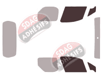 Gabarit vitrage - kit vitres avant - Peugeot Partner (2) Utilitaire 5 portes (2008 - 2018) Gabarit vitrage - kit vitres avant - Peugeot Partner (2) Utilitaire 5 portes (2008 - 2018)