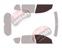 Gabarit vitrage - kit vitres avant - Citroën C-Crosser 5 portes (2007 - 2013)