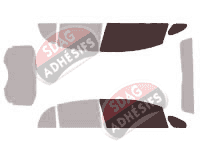Gabarit vitrage - kit vitres avant - Citroën C-Zero 5 portes (2010 - 2020)