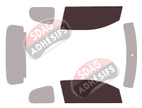 Gabarit vitrage - kit vitres avant - Peugeot 108 3 portes (2014 - 2021)