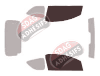 Gabarit vitrage - kit vitres avant - Citroën C1 (1) 3 portes (2005 - 2014)