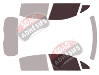 Gabarit vitrage - kit vitres avant - Citroën C3 (3) 5 portes (2016 - 2024) Gabarit vitrage - kit vitres avant - Citroën C3 (3) 5 portes (2016 - 2024)