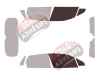 Gabarit vitrage - kit vitres avant - Citroën C4 (2) 5 portes (2010 - 2018) Gabarit vitrage - kit vitres avant - Citroën C4 (2) 5 portes (2010 - 2018)