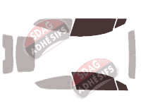 Gabarit vitrage - kit vitres avant - Citroën C4 (1) 3 portes (2004 - 2011) Gabarit vitrage - kit vitres avant - Citroën C4 (1) 3 portes (2004 - 2011)