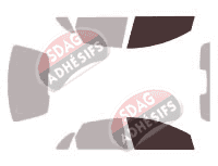 Gabarit vitrage - kit vitres avant - Citroën C5 (1) (phase 2) 5 portes (2005 - 2008)