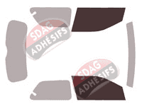 Gabarit vitrage - kit vitres avant - Citroën Cactus (2) 5 portes (2018 - 2021)