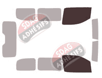 Gabarit vitrage - kit vitres avant - Toyota ProAce (2) Compact 4/5 portes (depuis 2016)