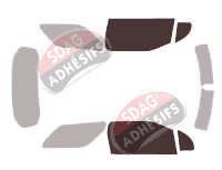 Gabarit vitrage - kit vitres avant - Ds DS3 (1) 3 portes (2010 - 2019) Gabarit vitrage - kit vitres avant - Ds DS3 (1) 3 portes (2010 - 2019)