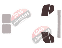 Gabarit vitrage - kit vitres avant - Fiat Ducato (2) Utilitaire 4 portes (depuis 2006)