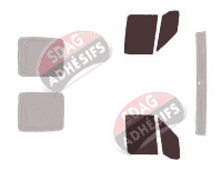 Gabarit vitrage - kit vitres avant - Peugeot Boxer (1) Surélevé Utilitaire 5 portes (1994 - 2006)