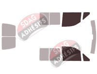 Gabarit vitrage - kit vitres avant - Fiat Scudo (1) Utilitaire 5 portes (1995 - 2007)