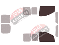 Gabarit vitrage - kit vitres avant - Fiat Scudo (2) Utilitaire 5/6 portes (2007 - 2017)