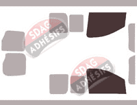 Gabarit vitrage - kit vitres avant - Toyota ProAce (1) Utilitaire 5/6 portes (2007 - 2017)