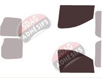 Gabarit vitrage - kit vitres avant - Fiat Scudo (2) Utilitaire 4/5/6 portes (2007 - 2017)