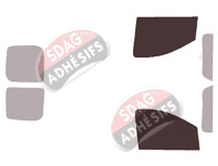 Gabarit vitrage - kit vitres avant - Toyota ProAce (1) Utilitaire 4/5/6 portes (2007 - 2017)