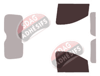 Gabarit vitrage - kit vitres avant - Toyota ProAce (1) Utilitaire 4/5 portes (2007 - 2017)