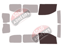 Gabarit vitrage - kit vitres avant - Toyota ProAce (2) Compact 5/6 portes (depuis 2016)