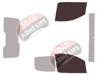 Gabarit vitrage - kit vitres avant - Peugeot Bipper (1) Utilitaire 5 portes (depuis 2008)