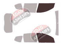Gabarit vitrage - kit vitres avant - Dacia Duster (1) 5 portes (2010 - 2017)