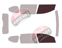 Gabarit vitrage - kit vitres avant - Dacia Jogger (1) 5 portes (depuis 2022)