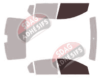 Gabarit vitrage - kit vitres avant - Dacia Logan (2) Berline 4 portes (2013 - 2022)