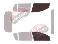 Gabarit vitrage - kit vitres avant - Renault Sandero (2) 5 portes (2012 - 2020)